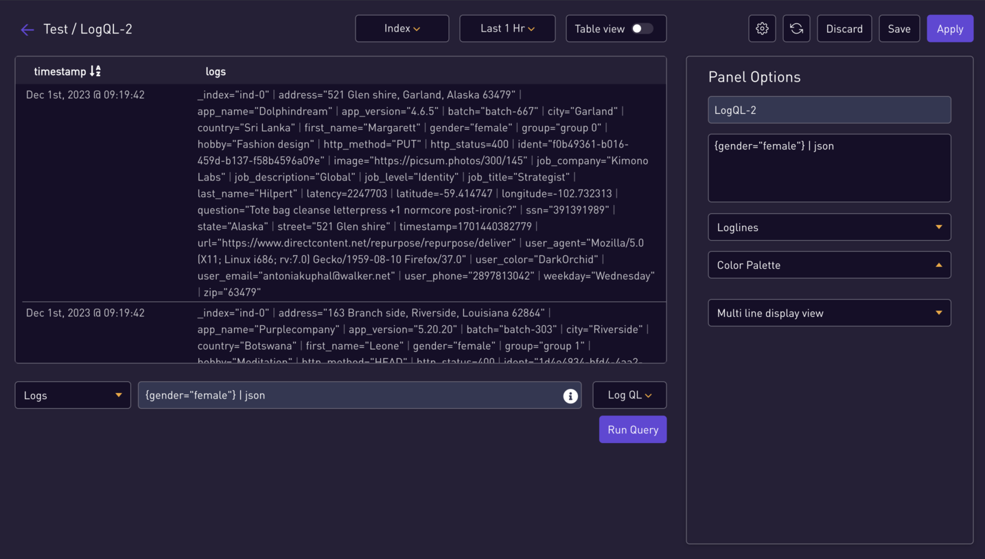 LogQL2 Query